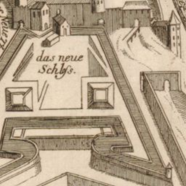Ein detailliertes Stadtplanbild von Schleswig-Holstein, das Straßen, Gebäude, Sehenswürdigkeiten und Text enthält, der Informationen über die Geschichte, Kultur und Attraktionen der Stadt bietet.