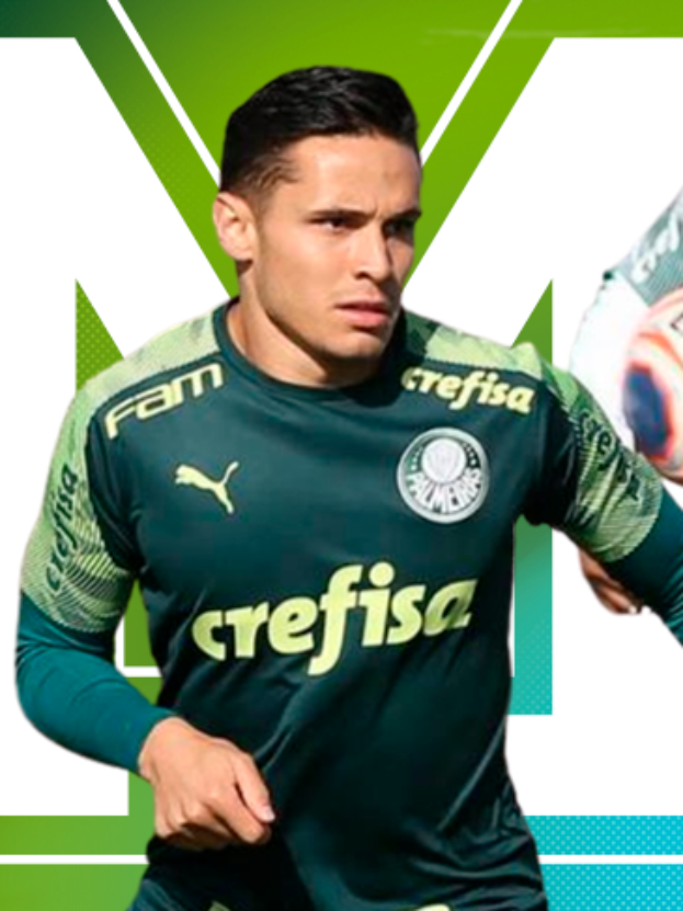 Ein Mann in einem grün-weißen Trikot mit der Nummer 19 läuft mit einem Fußball, sieht entschlossen und konzentriert aus, mit dem Text "Match Attax Champions League 2019/20" unten.