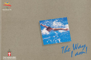 Ein Buchumschlag mit einer Person, die im Wasser schwimmt, mit dem Titel "The Way I Am" und Logos und Text von den Olympischen Spielen 1992 in Barcelona.